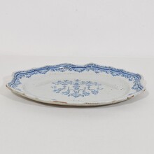 Glazed earthenware Rouen platter, France circa 1750