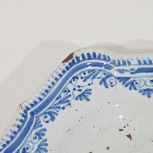 Glazed earthenware Rouen platter, France circa 1750