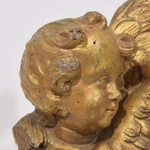 Hand carved baroque winged angel head, Italy circa 1750