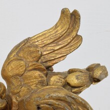 Hand carved baroque winged angel head, Italy circa 1750