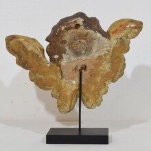 Hand carved baroque winged angel head, France circa 1750