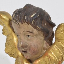 Hand carved baroque winged angel head, France circa 1750