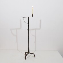 Hand forged iron candleholder, France circa 1700-1750