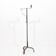 Hand forged iron candleholder, France circa 1700-1750