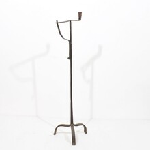 Hand forged iron candleholder, France circa 1700-1750