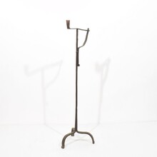 Hand forged iron candleholder, France circa 1700-1750