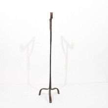 Hand forged iron candleholder, France circa 1700-1750