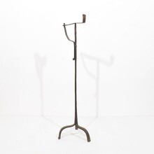 Hand forged iron candleholder, France circa 1700-1750