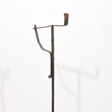 Hand forged iron candleholder, France circa 1700-1750