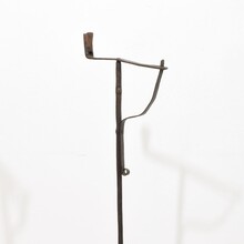 Hand forged iron candleholder, France circa 1700-1750