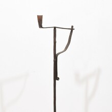 Hand forged iron candleholder, France circa 1700-1750