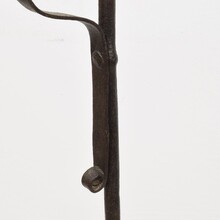 Hand forged iron candleholder, France circa 1700-1750