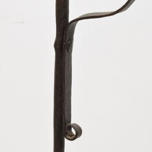 Hand forged iron candleholder, France circa 1700-1750