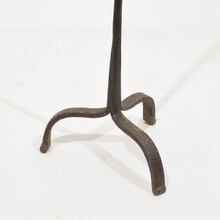 Hand forged iron candleholder, France circa 1700-1750