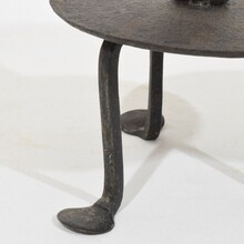 Hand forged rat de cave candleholder, France 18th century