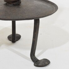 Hand forged rat de cave candleholder, France 18th century