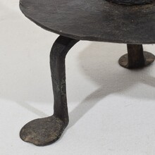 Hand forged rat de cave candleholder, France 18th century