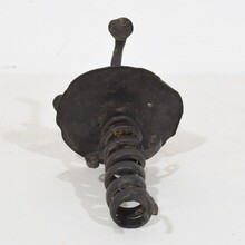 Hand forged rat de cave candleholder, France 18th century