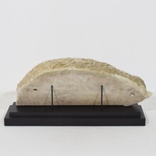 Marble baroque lamb of god fragment, France circa 1750- 1790