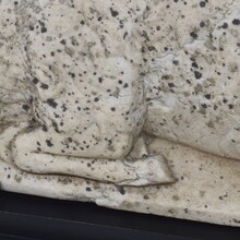 Marble baroque lamb of god fragment, France circa 1750- 1790