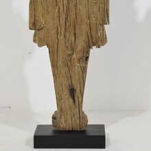 Neoclassical hand carved oak caryatid angel figure, France circa 1780