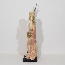 Risen Christ/ resurrection statue with flag, France circa 1750