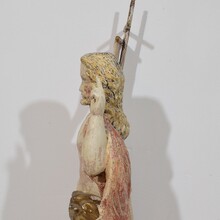 Risen Christ/ resurrection statue with flag, France circa 1750