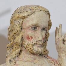 Risen Christ/ resurrection statue with flag, France circa 1750