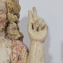 Risen Christ/ resurrection statue with flag, France circa 1750