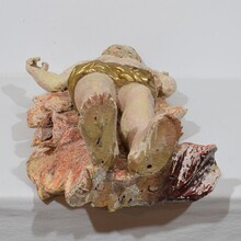 Risen Christ/ resurrection statue with flag, France circa 1750