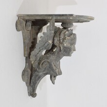 Belle epoque cast zinc alloy wall console/ pedestal, France circa 1880