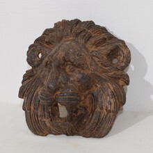 Iron lion fountain head, France circa 1850-1900