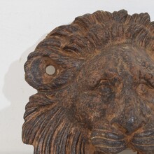 Iron lion fountain head, France circa 1850-1900