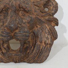 Iron lion fountain head, France circa 1850-1900