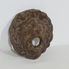 Cast iron lion fountain head, France circa 1850-1900