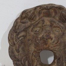 Cast iron lion fountain head, France circa 1850-1900