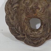 Cast iron lion fountain head, France circa 1850-1900