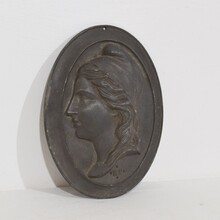 Cast metal plaque depicting Marianne, France circa 1850-1900