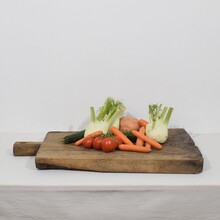 Giant wooden chopping or cutting board, France circa 1850-1900