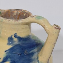 Glazed terracotta jug or water cruche/Orjol, France circa 1800-1850