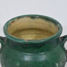 Green glazed ceramic confit jar/pot, France circa 1850-1900