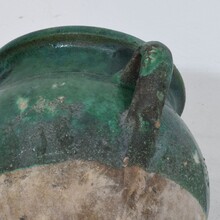 Green glazed ceramic confit jar/pot, France circa 1850-1900