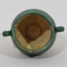 Green glazed ceramic confit jar/pot, France circa 1850-1900