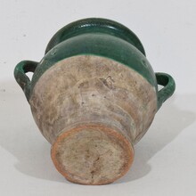 Green glazed ceramic confit jar/pot, France circa 1850-1900