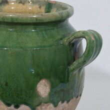 Green glazed ceramic confit jar/pot, France circa 1850-1900