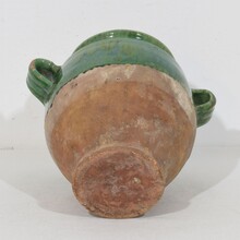 Green glazed ceramic confit jar/pot, France circa 1850-1900