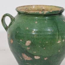 Green glazed ceramic confit jar/ pot, France circa 1850-1900