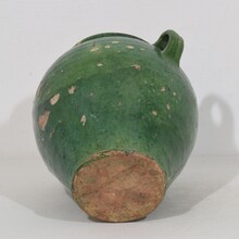 Green glazed ceramic confit jar/ pot, France circa 1850-1900