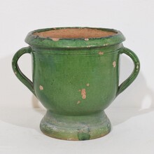 Green glazed Castelnaudary planter, France circa 1850-1900