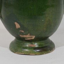 Green glazed earthenware Castelnaudary planter, France circa 1850-1900